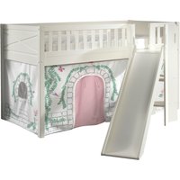 Vipack Hochbett "Scott", (Made in Europe), m. Rutsch-/Leiterturm, LF 90x200 cm, Vorhang, Tunnel, 4 Designs von vipack