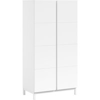 Vipack Kleiderschrank "in modernem Design, Türen mit Profilfräsung, pflegeleichter Oberfläche", mit 2 Drehtüren inkl. Soft-Close, Wäschefächer, Ausf. weiß lackiert von vipack