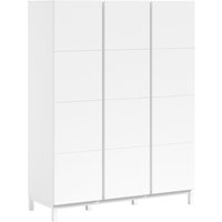Vipack Kleiderschrank "in modernem Design, Türen mit Profilfräsung, pflegeleichter Oberfläche", mit 3 Drehtüren inkl. Soft-Close, Wäschwfächer, Ausf. weiß lackiert von vipack