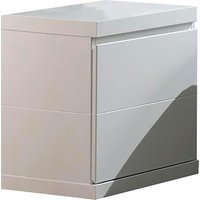 Vipack Nachtschrank, (Made in Europe), Nachtkonsole in gradlinigem Design, mit 1 Tür, Ausf. Weiß lackiert von vipack