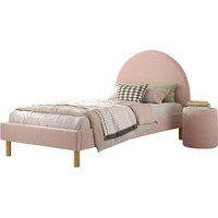 Vipack Schlafzimmer-Set "Polsterbett Moon", (Made in Europe), LF 90x200 cm, inkl. Lattenrost, Bouclé Stoff bezogen, wahlw. 4 Farben von vipack