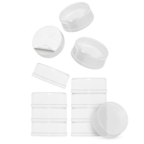 virea 12 x Türstopper - Transparent 12 x 3 mm - - Selbstklebende Wand Türpuffer - - Elastikpuffer mit guter Klebekraft - - Durchsichtige Gummi-Stopper für alle Oberflächen wie Wände oder Glas von virea