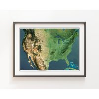 Vereinigte Staaten Von Amerika | Randlos - Shaded Relief Map Bilder von visualgeomatics
