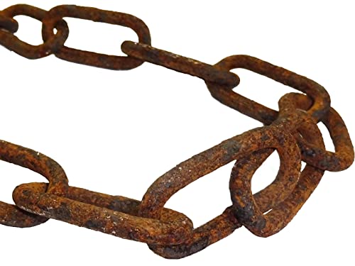 vitaliano rostige Stahlkette Gliederkette Meterware, 2 Meter, 5mm stark, Eisenkette im Antik, Retro, Vintage-Stil, als Regenablaufkette, Ringkette, Lampenkette, Deko, Metall Rost Deko für Garten vitaliano rostige Stahlkette Gliederkette Meterware, 2 Meter, 5mm stark, Eisenkette im Antik, Retro, Vintage-Stil, als Regenablaufkette, Ringkette, Lampenkette, Deko, Metall Rost Deko für Garten von vitaliano
