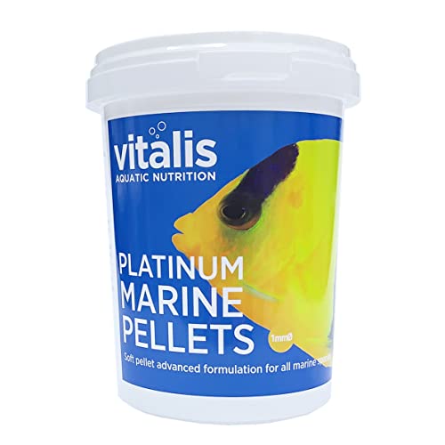 Vitalis Platinum Marine Pellets Fischfutter Aquarium (260g) Fischfutter Aquarium Pellets für Marine Fischarten - hochverdaulich und ausgewogen - Vitamine und Mineralien (260g) von Vitalis Aquatic Nutrition