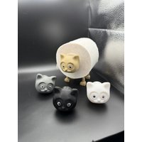 Toilettenpapierhalter Katze Toilettenpapier Deko Toilettenrollenhalter Wc Ersatzrollenhalter von vitaprint3D