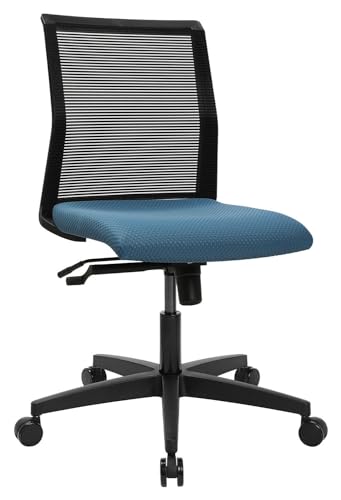 vito Drehstuhl - Schwarz - Petrolblau - Polyester - Netz - höhenverstellbar von vito