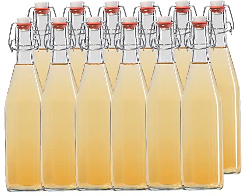 Vitrea 12x Glasflasche 500ml Bügelverschluss Milchflasche Saftflasche Ölflasche Bügelverschlussflasche (12) von Vitrea