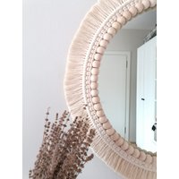 Makramee-Spiegel | Muttertagsgeschenk Einweihungsparty Und Geburtstagsgeschenk Wohnzimmer Dekor Boho Spiegel Express Versand | 1-3 Tage von vivianedecor