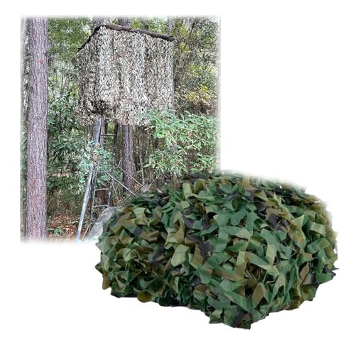 vliovy Tarnnetz Camouflage Netz 4x6m 2x5m 3x7m Militär Tarnnetz Waldlandschaft für Jagd Camping Garten Party Dekorationen Sonnenschutz Sichtschutz Netz(2x9m=6.6x29.5ft) von vliovy