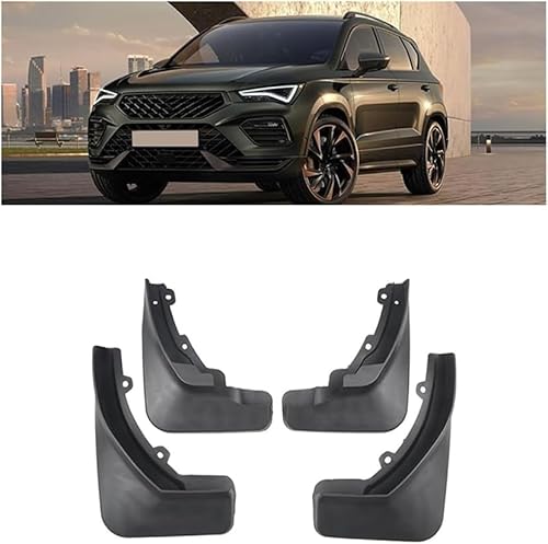 vmwia Auto KotflüGel SchmutzfäNger FüR Cupra Ateca 2018-2023, Vorne Und Hinten Auto Spritzschutz SchmutzfäNger Wasserdicht Und VerschleiFest. von vmwia