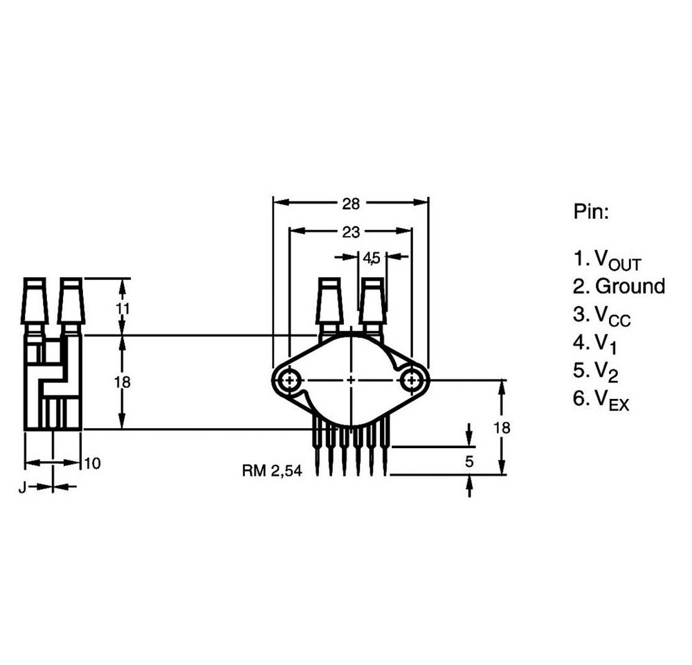 NXP Semiconductors Fingerabdrucksensor NXP Semiconductors MPX5100 DP Drucksensor 1 St. 0 kPa bis 100 kPa Prin, (MPX5100DP) von NXP Semiconductors