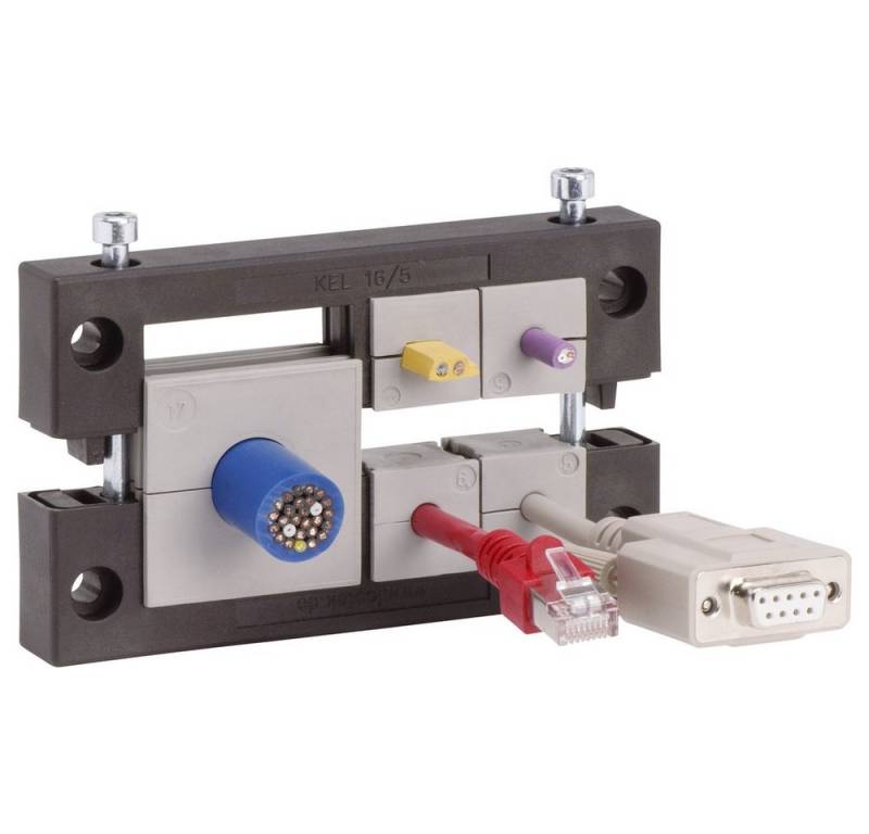 Icotek Kabeldurchfuhr Icotek KEL 16/8 Kabeleinführungsleiste Polyamid Schwarz 1 St., KEL 16/8 von Icotek
