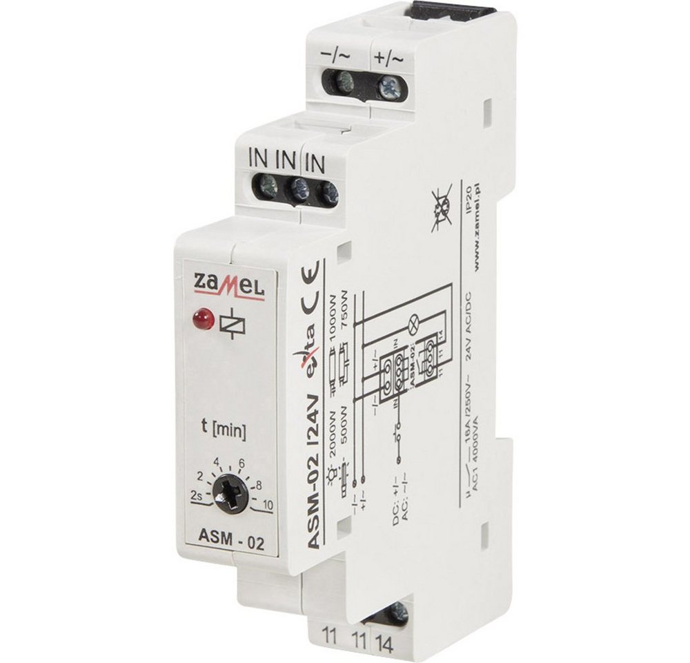 Zamel Lichtschalter Zamel ASM-02/24V Treppenlichtzeitschalter Hutschiene 24 V Zamel Lichtschalter Zamel ASM-02/24V Treppenlichtzeitschalter Hutschiene 24 V von Zamel