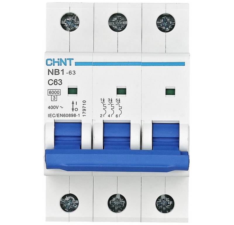 CHINT Schalter Chint 179699 NB1-63 3P C13 6kA DB Leitungsschutzschalter 3polig 13 von CHINT