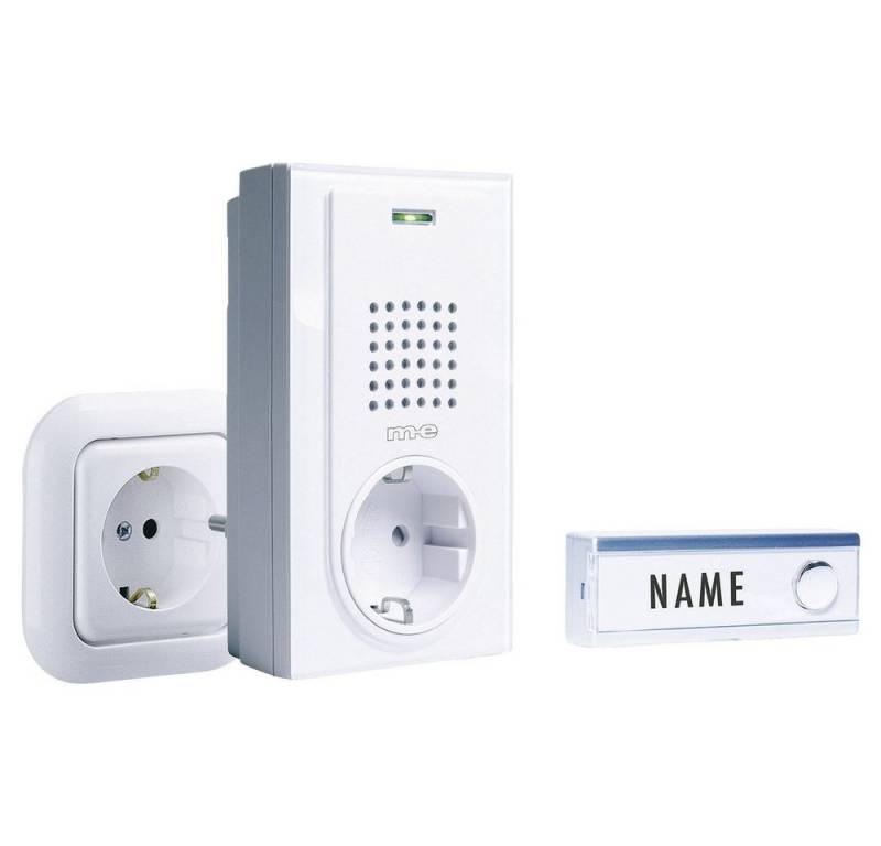 m-e Türklingel m-e modern-electronics FG-2.2 Funkklingel Komplett-Set mit Namensschil von m-e