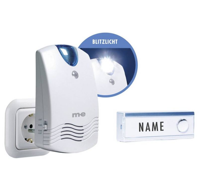 m-e Türklingel m-e modern-electronics FG1.2 Funkklingel Komplett-Set mit Namensschild von m-e