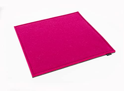 VOIGTdesign Filz-Sitzauflage - Stuhlauflage - Sitzkissen - Stuhlkissen - Auflage - quadratisch - bi-Color - 2-lagig (40 x 40 cm, 104 pink) von VOIGTdesign