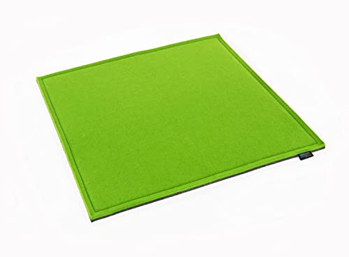 VOIGTdesign Filz-Sitzauflage - Stuhlauflage - Sitzkissen - Stuhlkissen - Auflage - quadratisch - bi-Color - 2-lagig (40 x 40 cm, 132 hellgrün) von VOIGTdesign