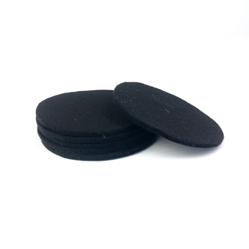6er Set Untersetzer aus Filz, 5 mm dick, rund D 10 oder rund D 12 cm, 20 Farben, Tisch Sideboard Regal Kommode Blumenvase (140 schwarz, 6er Set D 10 cm) von voigtdesign