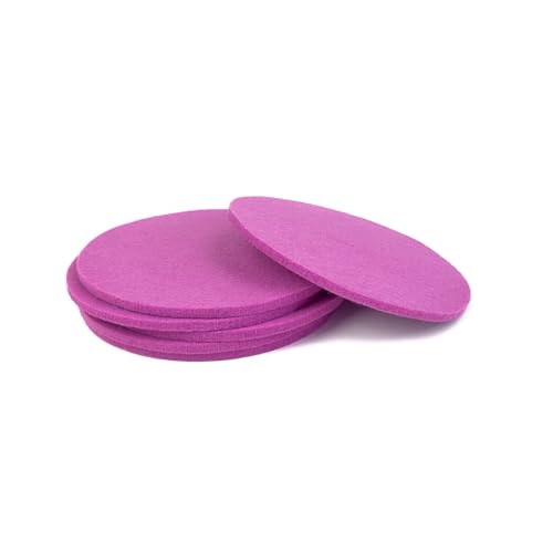 6er Set Untersetzer aus Filz, 5 mm dick, rund D 10 oder rund D 12 cm, 20 Farben, Tisch Sideboard Regal Kommode Blumenvase (149 Magenta, 6er Set D 10 cm) von voigtdesign