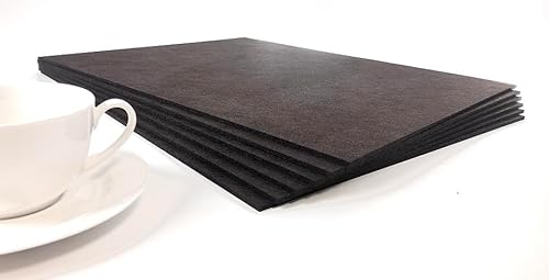Tischset TAVOLA aus Filz - 6 Platzauflagen 45 x 35 cm - runde oder Spitze Ecken - 4 Farben - Made in Germany (45x35cm, Spitze Ecken, Dunkelbraun meliert) von voigtdesign