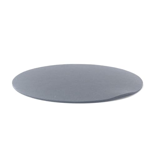 Untersetzer aus Filz, 5 mm dick, rund, D 35 bis D 50 cm, 20 Farben, Tisch Sideboard Regal Kommode Blumenvase Topf Teller Schüssel Pfanne (137 dunkelgrau, D 40 cm) von voigtdesign
