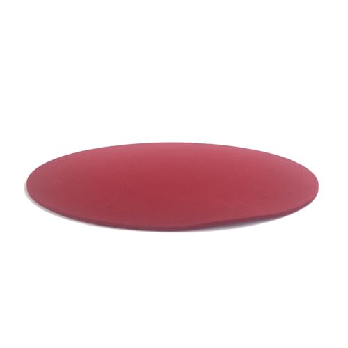 Untersetzer aus Filz, 5 mm dick, rund, D 35 bis D 50 cm, 20 Farben, Tisch Sideboard Regal Kommode Blumenvase Topf Teller Schüssel Pfanne (142 weinrot, D 35 cm) von voigtdesign