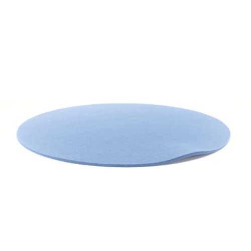 Untersetzer aus Filz, 3 mm dick, rund, D 35 bis D 50 cm, 20 Farben, Tisch Sideboard Regal Kommode Blumenvase Topf Teller Schüssel Pfanne (109 Pastellblau, D 35 cm) von voigtdesign
