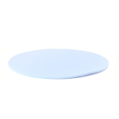 Untersetzer aus Filz, 3 mm dick, rund, D 35 bis D 50 cm, 20 Farben, Tisch Sideboard Regal Kommode Blumenvase Topf Teller Schüssel Pfanne (112 hellblau, D 40 cm) von voigtdesign