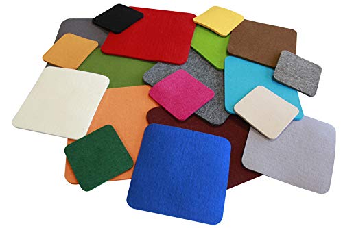 VOIGTdesign Filzuntersetzer, 5 mm dick, quadratisch, abgerundete Ecken, aus WOLLFILZ (16x16cm, 129 braun) von voigtdesign