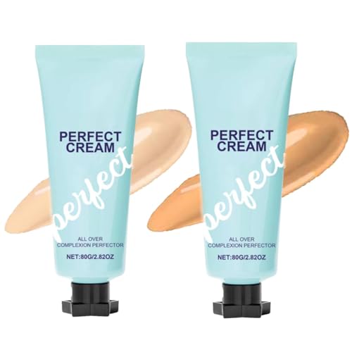 All-Over Complexion Perfector, Super Body Coverage Perfector, Hydrating Full Coverage Concealer, Long-Lasting Cc Cream Foundation,Waterproof Transfer-Resistant Skin Tint,Even Skin Tone (Nude+Ivory) von vokkrv