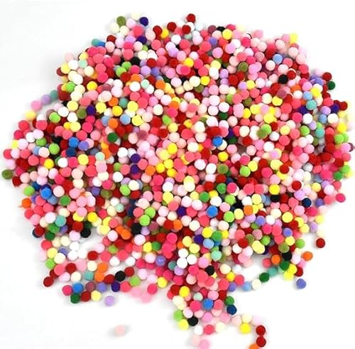 Volumoon Mini Pompons Bunt, 2000 Stück Pom Poms Bunt Klein für Handwerk Herstellung, 8mm Pom Poms, Fuzzy-Bälle, Weihnachtsdekoration, für Lustige DIY Kreative Handwerk, Mehrfarbig Volumoon Mini Pompons Bunt, 2000 Stück Pom Poms Bunt Klein für Handwerk Herstellung, 8mm Pom Poms, Fuzzy-Bälle, Weihnachtsdekoration, für Lustige DIY Kreative Handwerk, Mehrfarbig von volumoon