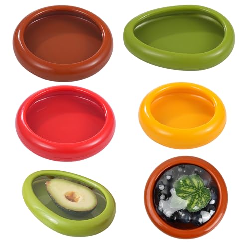 volumoon 4 Stück Obst-Gemüse-Sparer, Frischobst Aufbewahrungsbox, Frischhaltedosen, Wiederverwendbare, Frischhaltedose Avocado, Tomaten Aufbewahrungsbox, Vorratsbehälter für Kühlschrank von volumoon