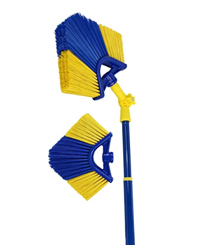 Eckbesen mit 4 Meter Teleskopstange auswaschbarer Besenkopf wählbar mit Filter für Dachrinnenfallrohr (mit 1x Ersatzbesenkopf) von vom Pullach Hof