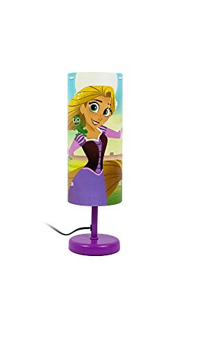 vom Pullach Hof Kinder Tischlampe Nachttisch Lampe in verschieden Motiven zur Auswahl mit Kippschalter sowie 1,50m Kabellänge und Metallstandfuß (Rapunzel II) von vom Pullach Hof