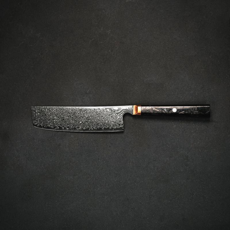 Nakirimesser 17 cm Klinge – Serie: Suisen 水仙 mit Damastklinge & Holzgriff von von Deines & Wolf®