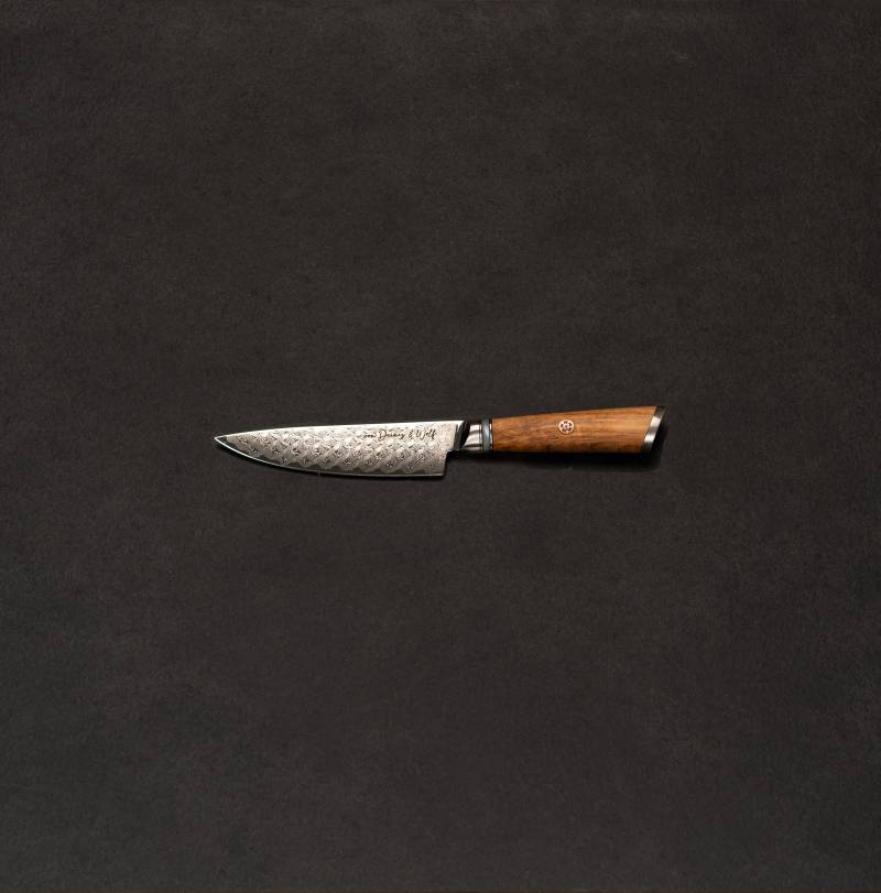 Universalmesser  – Damaststahl VG10 – Olivenholzgriff – Hochpräzise Klinge von von Deines & Wolf®