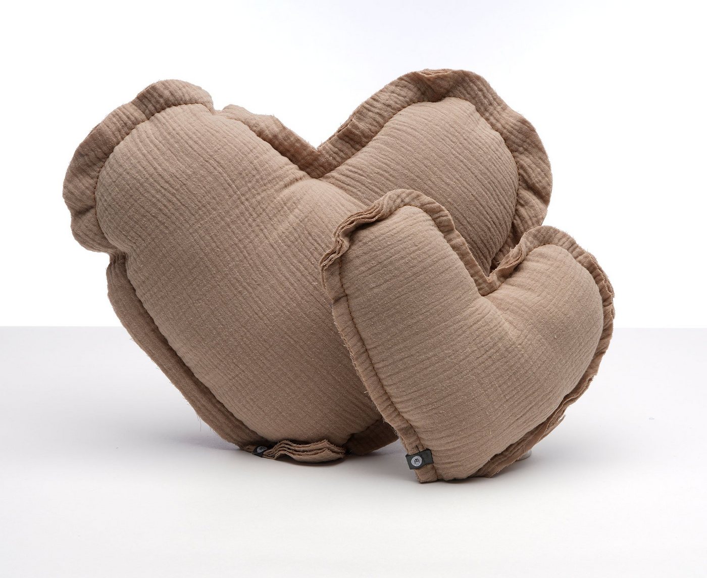 von Herzen Babykissen Musselinkissen Herz aus 100% Baumwolle, Dekokissen Kuschelkissen von von Herzen