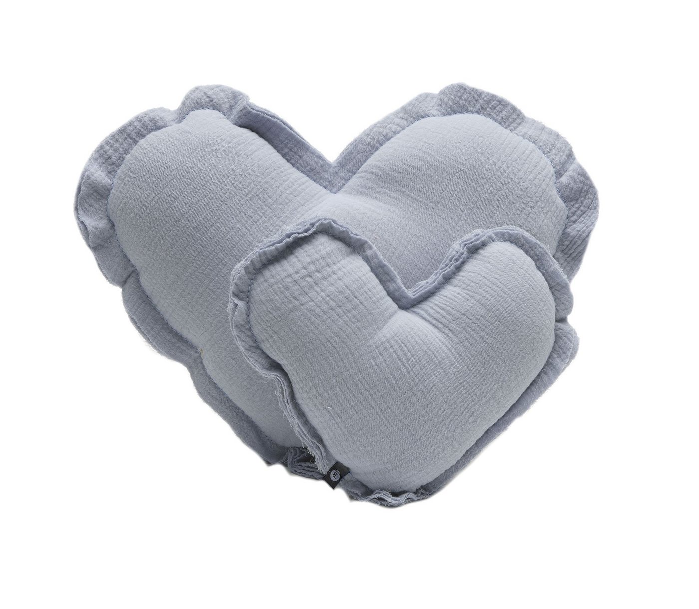 von Herzen Babykissen Musselinkissen Herz aus 100% Baumwolle, Dekokissen Kuschelkissen von von Herzen