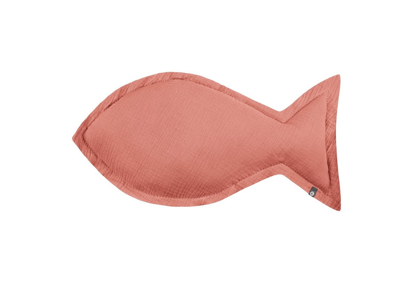 von Herzen Babykissen Musselinkissen Kuschelkissen Fisch aus 100% Baumwolle Fischform, Handgenäht von von Herzen