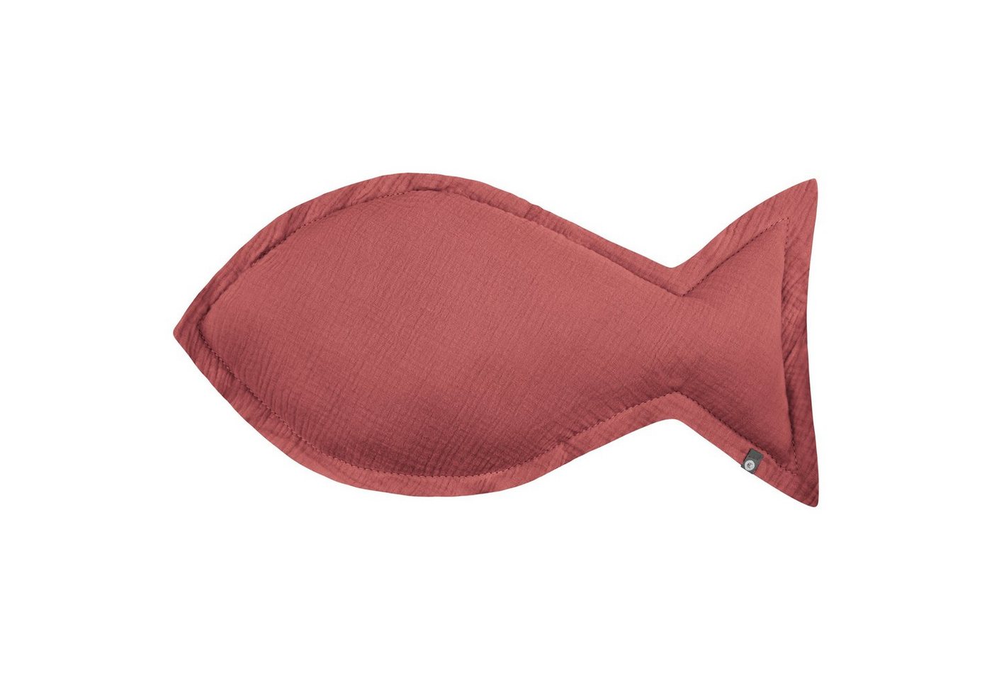 von Herzen Babykissen Musselinkissen Kuschelkissen Fisch aus 100% Baumwolle Fischform, Handgenäht von von Herzen