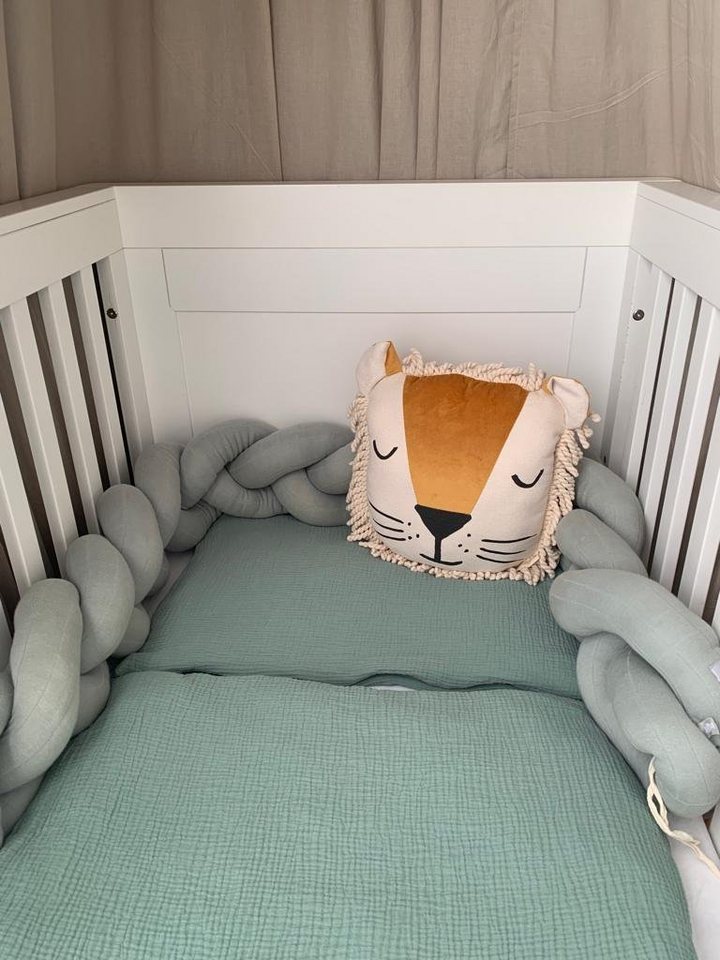 von Herzen Kinderbettwäsche Musselin Kinderbettwäsche – Babybettwäsche – 100% Baumwolle – uni, Handgenäht von von Herzen
