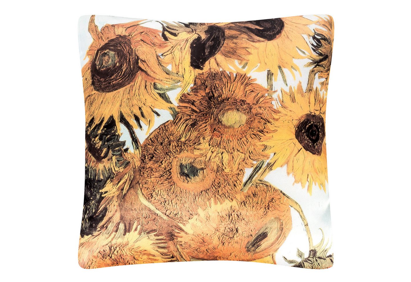 von Lilienfeld Dekokissen Kissen Vincent Van Gogh Sonnenblumen 40 x 40 cm, beidseitig bedruckt von von Lilienfeld