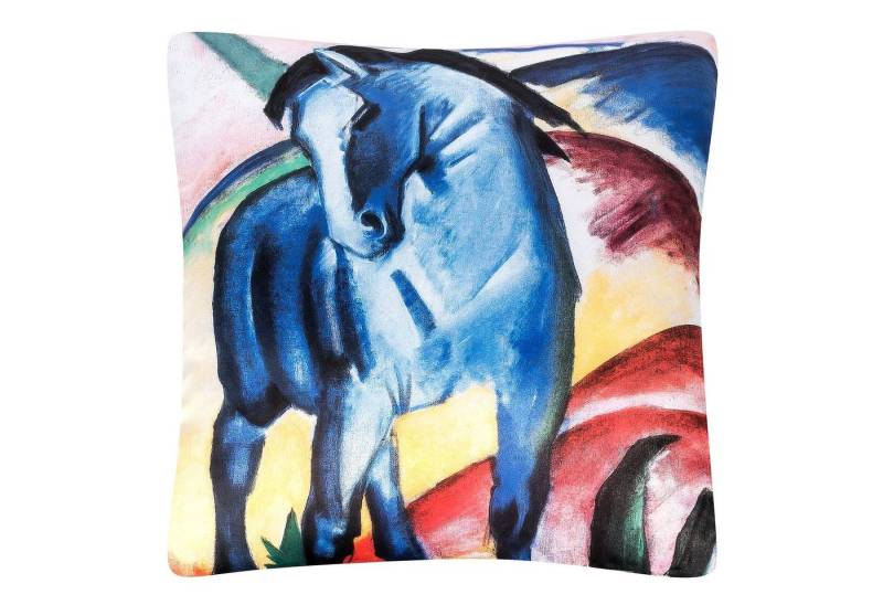 von Lilienfeld Dekokissen Kissen Franz Marc Blaues Pferd Kunst 40 x 40 cm beidseitig bedruckt, beidseitig bedruckt von von Lilienfeld