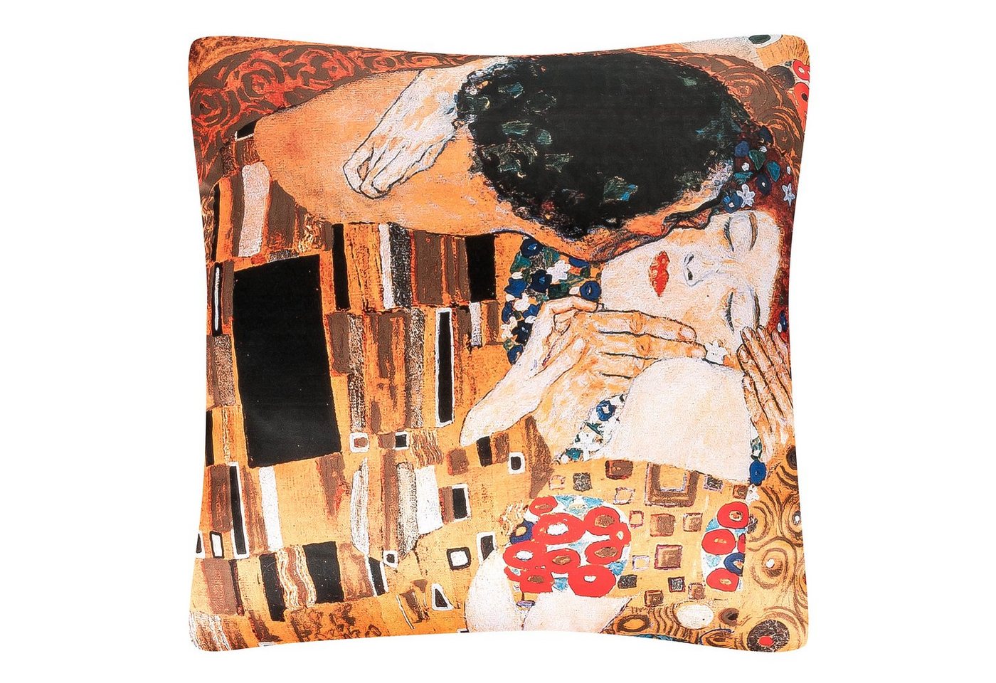 von Lilienfeld Dekokissen VON LILIENFELD Kissen Gustav Klimt Der Kuss beidseitig bedruckt, beidseitig bedruckt von von Lilienfeld