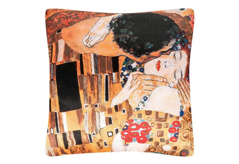 von Lilienfeld Dekokissen Kissen Gustav Klimt Der Kuss 40 x 40 cm Kunst beidseitig bedruckt, beidseitig bedruckt von von Lilienfeld