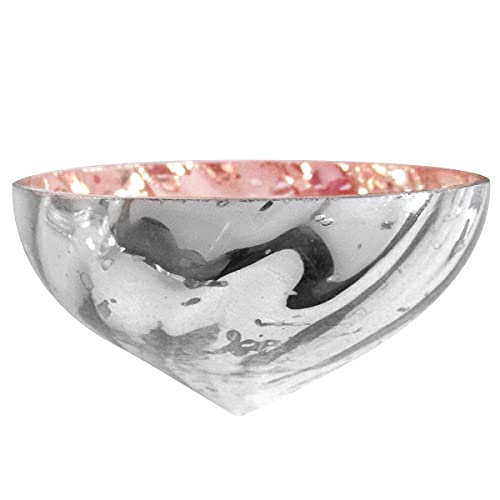 vonHermine Schwimmschale Ø 7,5 cm für Teelichter Silber geschwungenes Glas von vonHermine