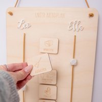 Abendroutine Für Kinder Aus Holz Mit 7 Routinekarten, Routineplan Abendablauf von vonMiaShop