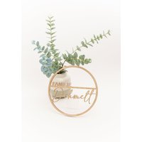 Familien-Schild Aus Holz Mit Holzkranz - Zum Selbst Dekorieren/Deko Kranz Familien-Schild Aus Holz Mit Holzkranz - Zum Selbst Dekorieren/Deko Kranz von vonMiaShop